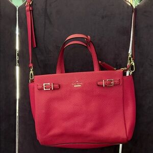 Kate Spade Cherry Red Pebbled Tote